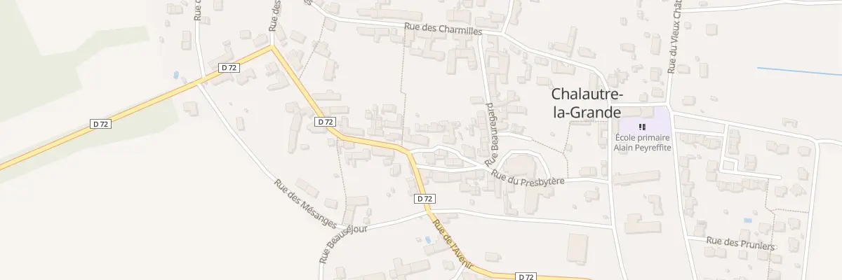 Plan du 1 Rue de la Grande Cour à Chalautre-la-Grande
