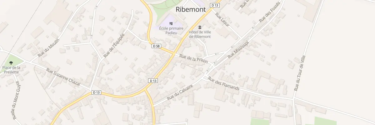 Plan du 4 Rue de la Prison à Ribemont
