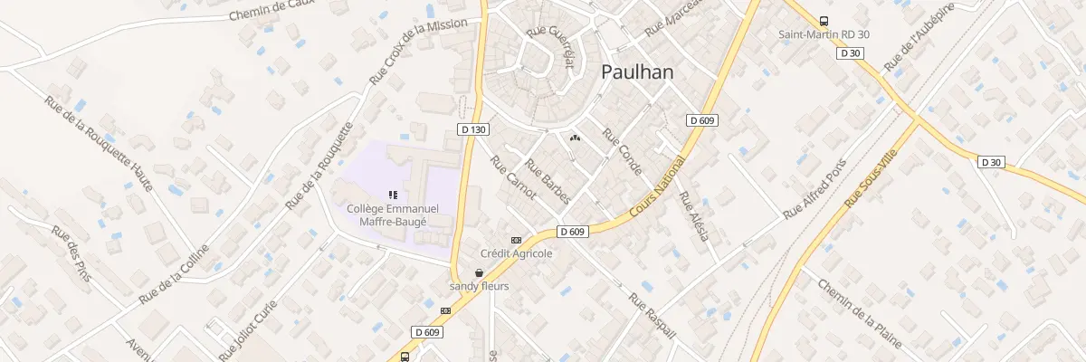 Plan du 3 Rue Barbes à Paulhan