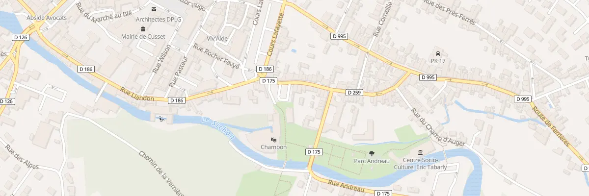 Plan du 6 Rue du Faubourg du Chambon à Cusset