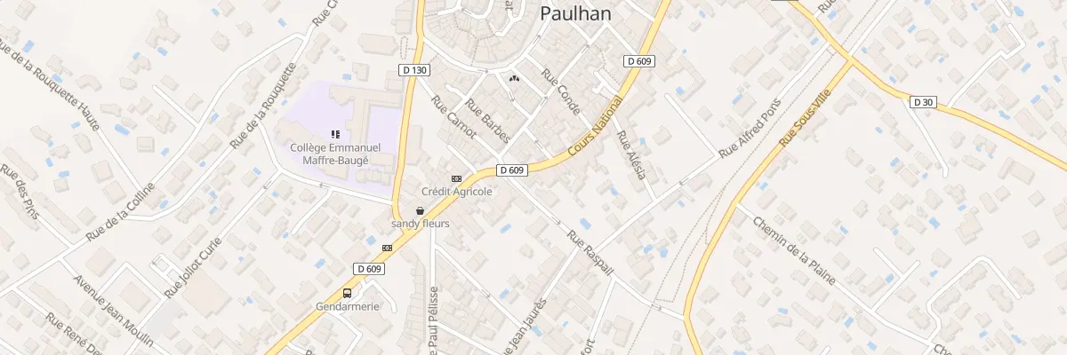 Plan du 43 Crs National à Paulhan