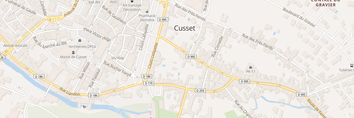 Plan du 14 Rue de la Barge à Cusset