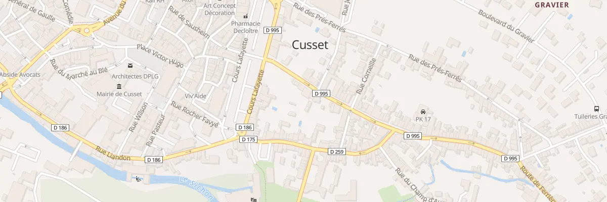 Plan du 18 Rue de la Barge à Cusset