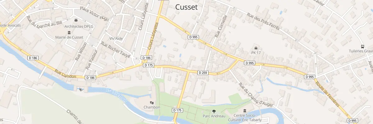 Plan du 17 Rue du Faubourg du Chambon à Cusset