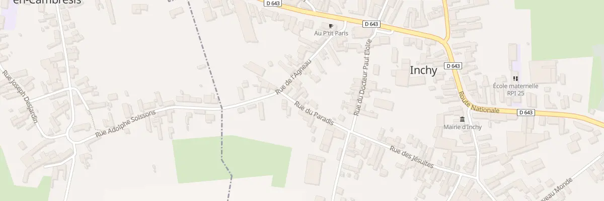 Plan du 6 Rue du Paradis à Inchy