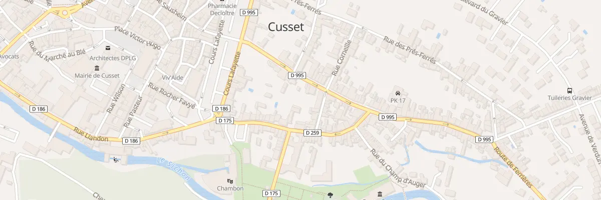 Plan du 24 Rue de la Barge à Cusset