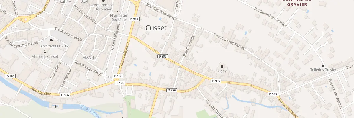 Plan du 19 Rue de la Barge à Cusset