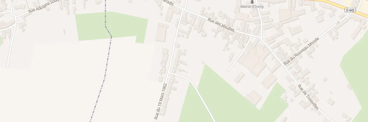 Plan du 13 Rue du 19 Mars 1962 à Inchy