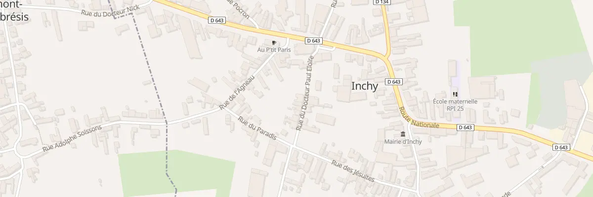 Plan du 2 Rue du Doc Eloire à Inchy