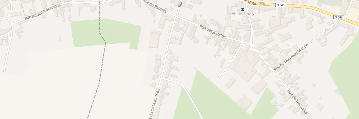 Plan du 9 Rue du 19 Mars 1962 à Inchy