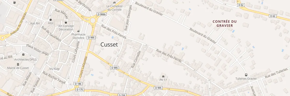 Plan du 1 Rue Corneille à Cusset