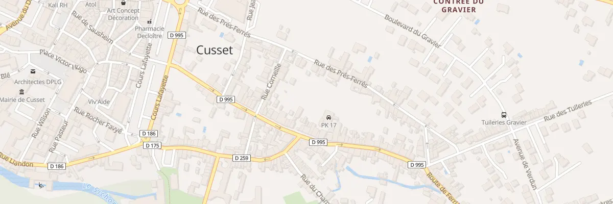 Plan du 43 Rue de la Barge à Cusset