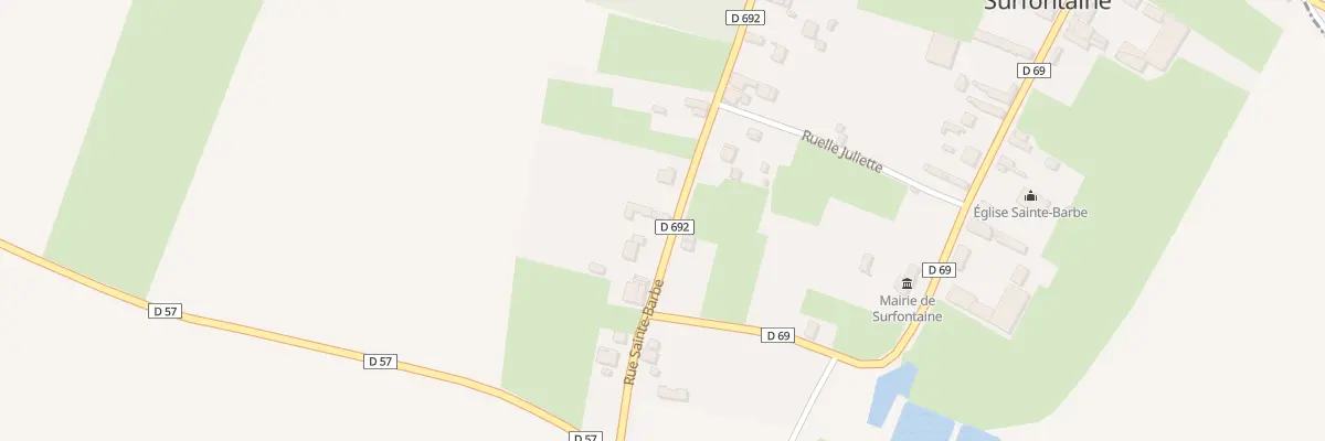 Plan du 8 Rue Sainte Barbe à Surfontaine