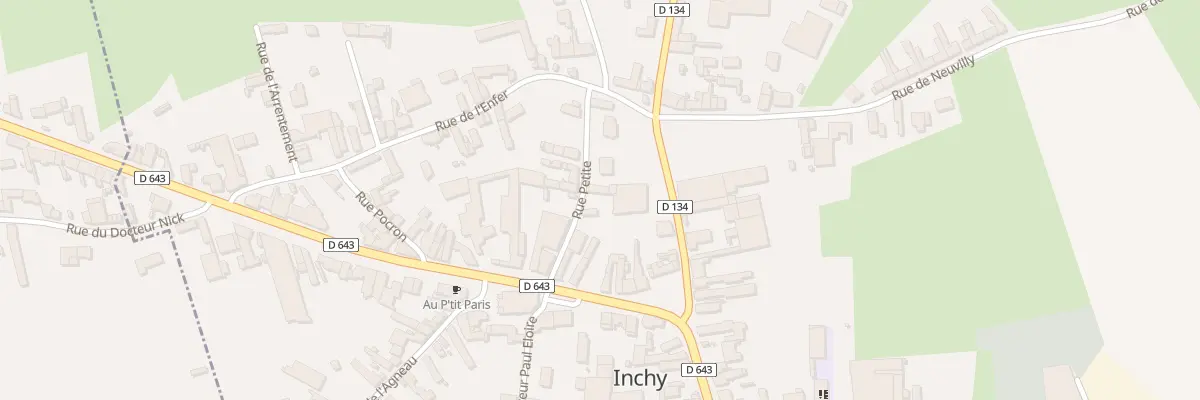 Plan du 2 Rue Petite à Inchy