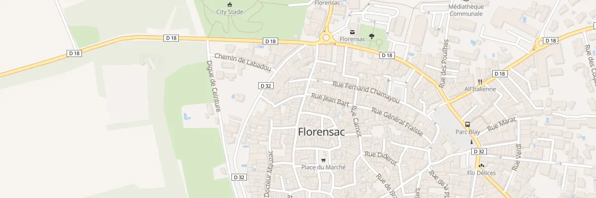 Plan du 14 Rue Docteur Corbin à Florensac