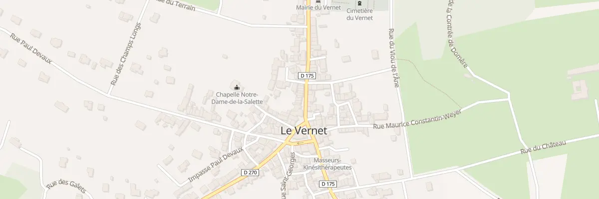Plan du 7 Rue de Cusset au Vernet