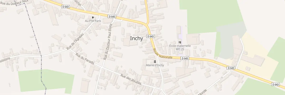 Plan du 48 Rte Nationale à Inchy