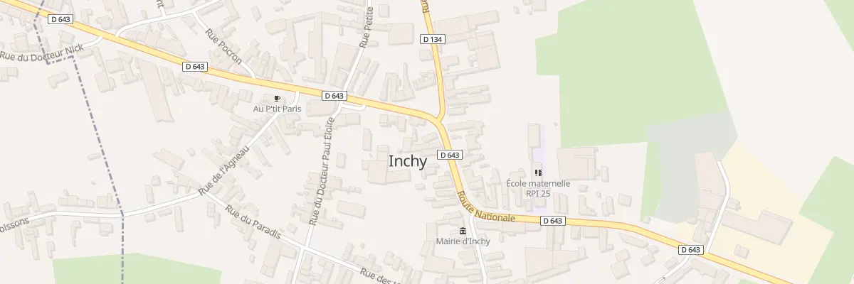 Plan du 42 Rte Nationale à Inchy