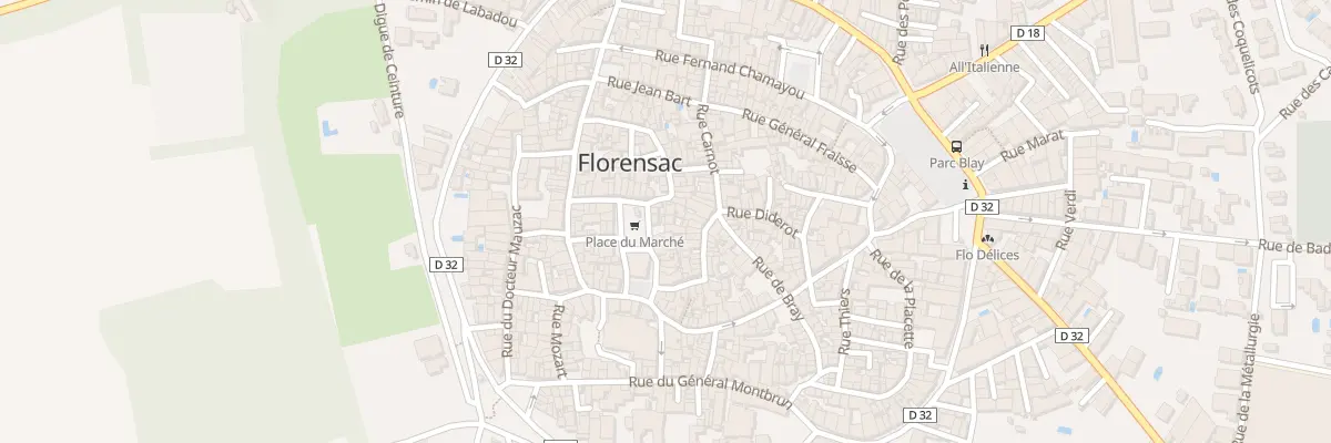 Plan du 13 Pl du Marche à Florensac