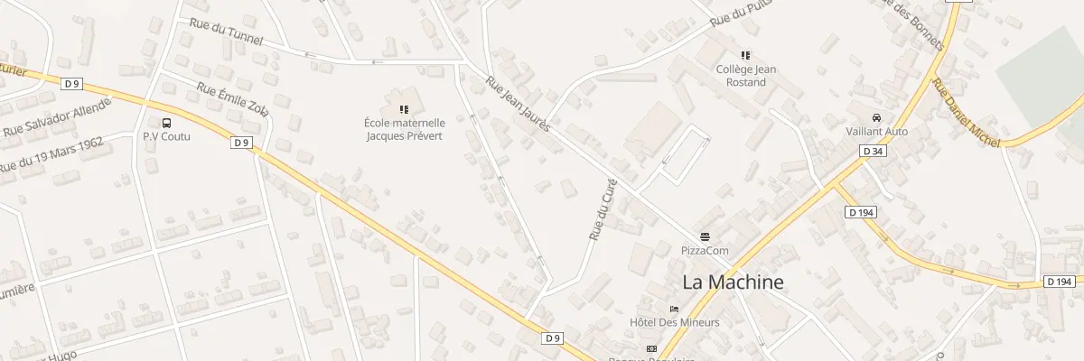 Plan du 9 Rue Jean Jaurès à La Machine