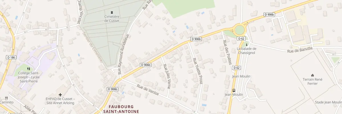 Plan du 22 Rue Jean Giraudoux à Cusset