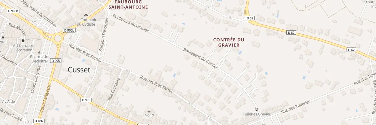 Plan du 24 Bd du Gravier à Cusset