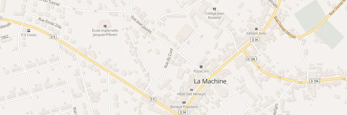 Plan du 7 Rue Jean Jaurès à La Machine