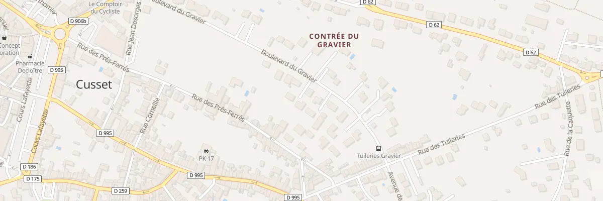 Plan du 36B Bd du Gravier à Cusset