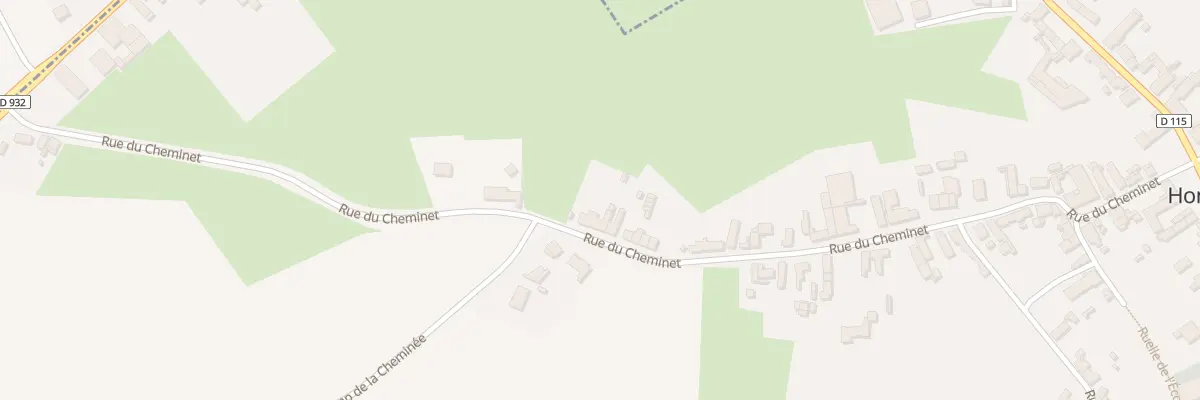 Plan du 44 Rue du Cheminet à Honnechy