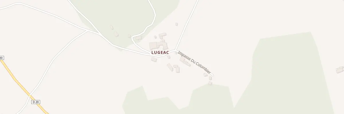 Plan du 9001 Lugeac à Frugières-le-Pin