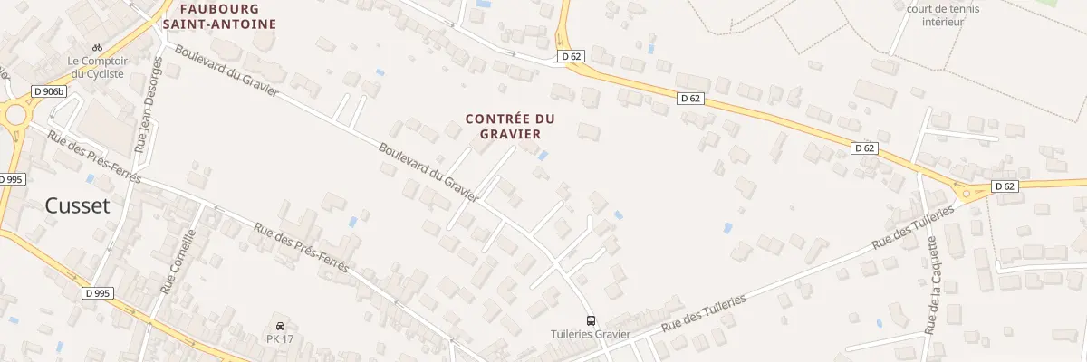 Plan du 45 Bd du Gravier à Cusset