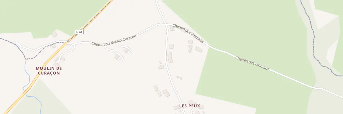 Plan du 5253 Les Peux à Paslières