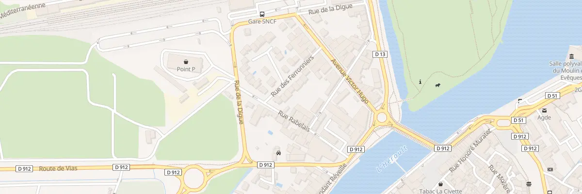 Plan du 4 Rue des Ferronniers à Agde
