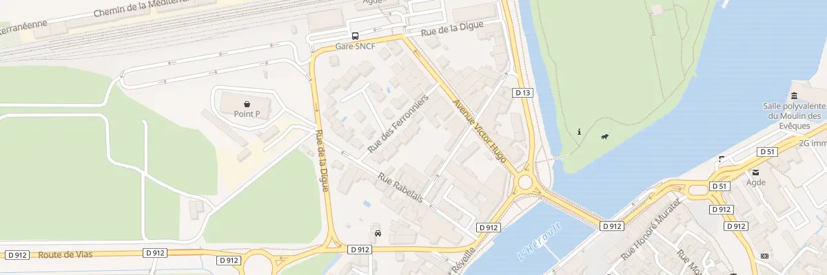 Plan du 10 Rue des Ferronniers à Agde