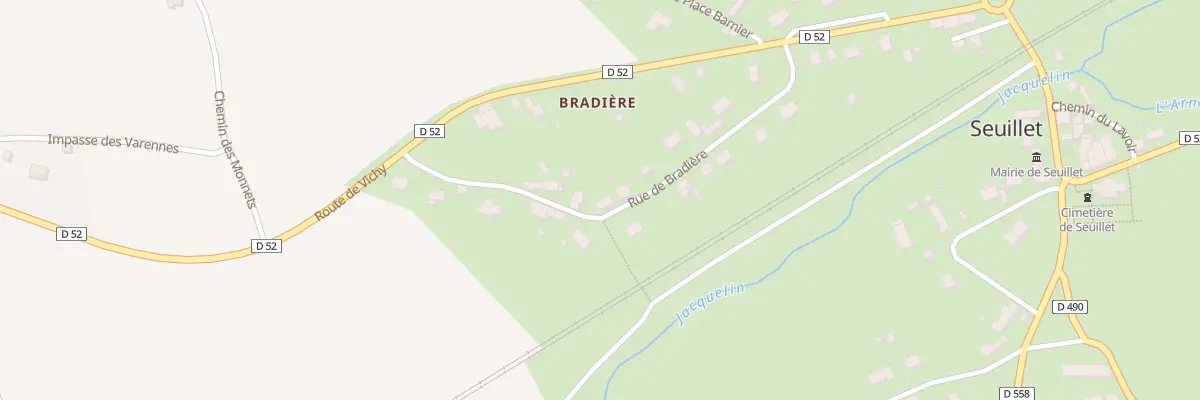 Plan du 12 Rue de Bradière à Seuillet
