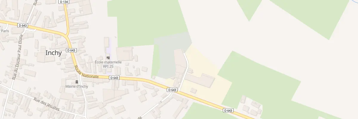 Plan du 95 Rte Nationale à Inchy