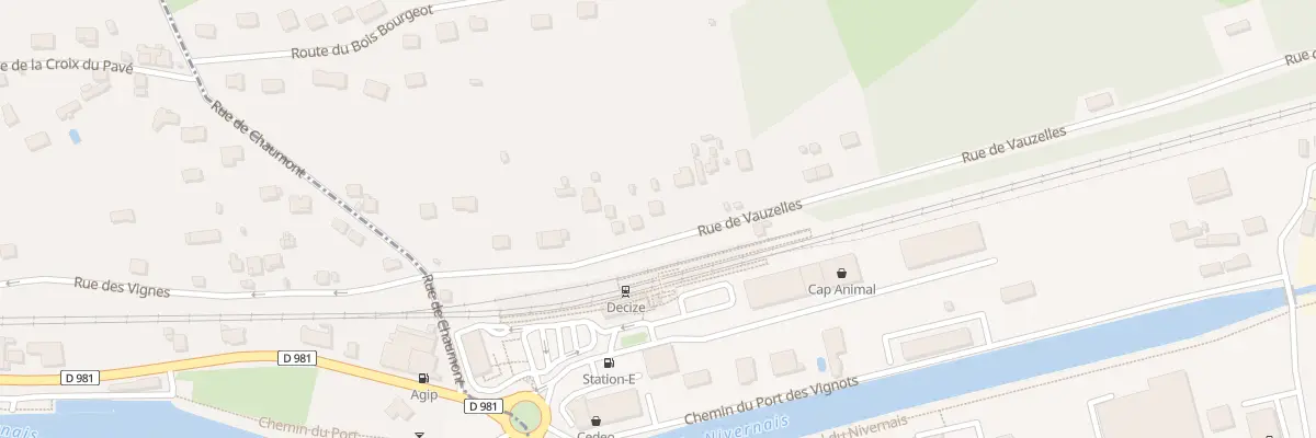 Plan du 9 Rue de Vauzelles à Decize