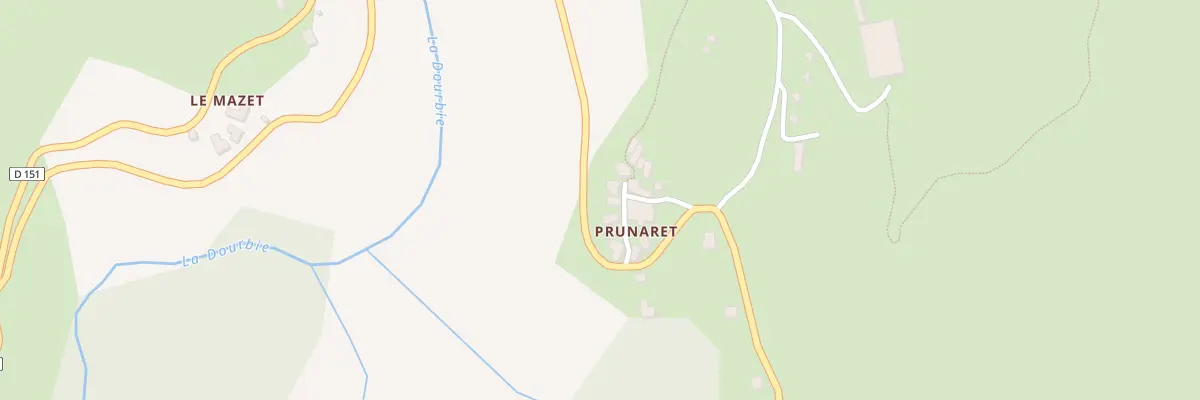 Plan du 5159 Prunaret Village à Dourbies