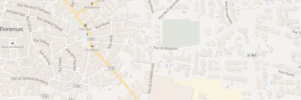 Plan du 34 Rue de Badassac à Florensac