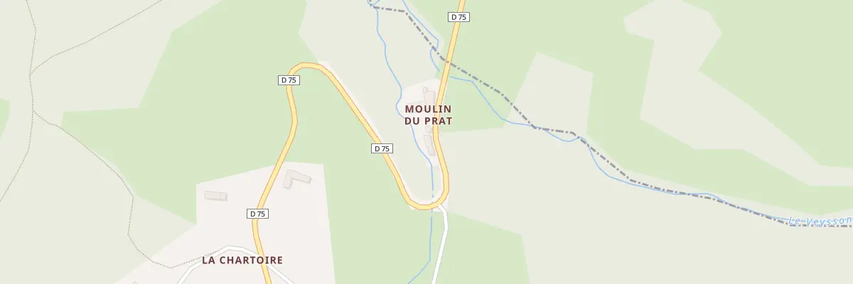 Plan du 5398 Moulin du Prat au Vernet-Chaméane