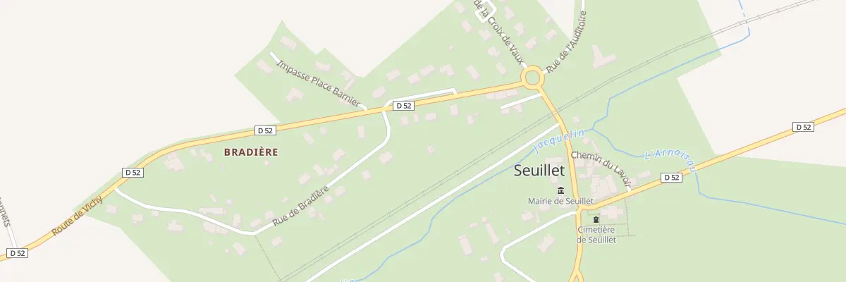 Plan du 1 Rue de Bradière à Seuillet