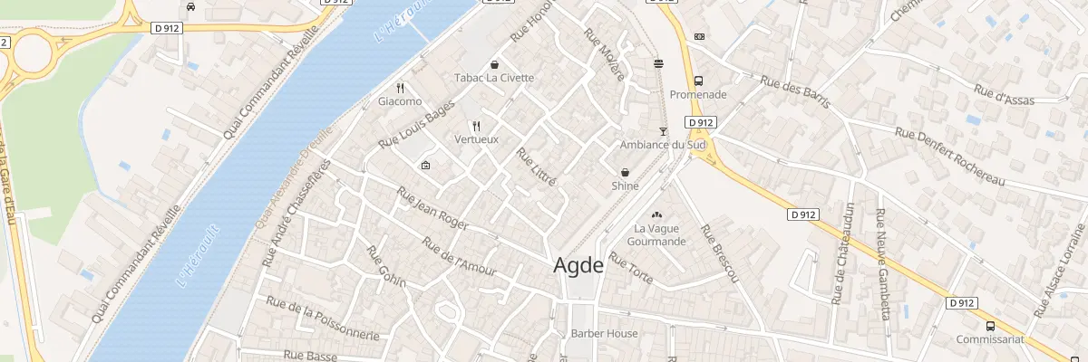Plan du 12 Rue Littre à Agde