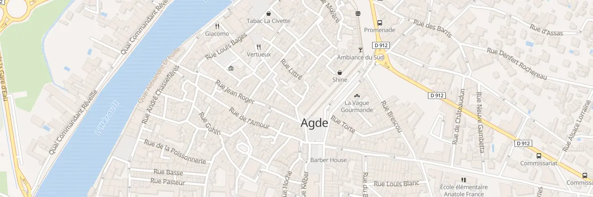 Plan du 14 Rue Blanqui à Agde