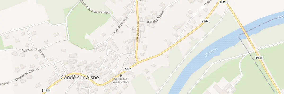 Plan du 2 Rue de la Caure à Condé-sur-Aisne