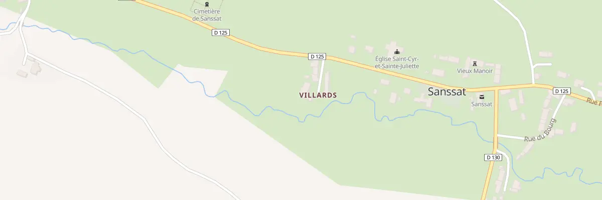 Plan du 8 Imp de Villars à Sanssat