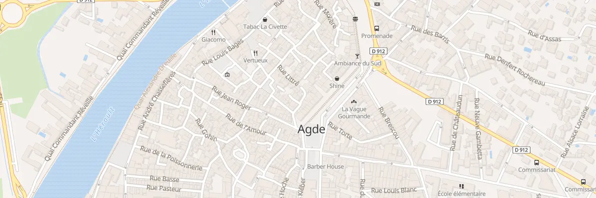 Plan du 10 Rue Haute à Agde