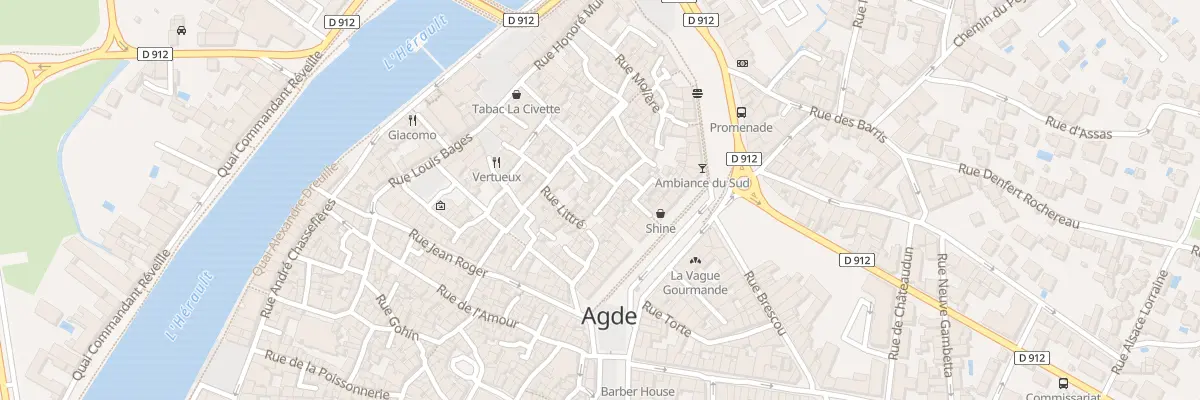 Plan du 12 Rue de la Ville à Agde