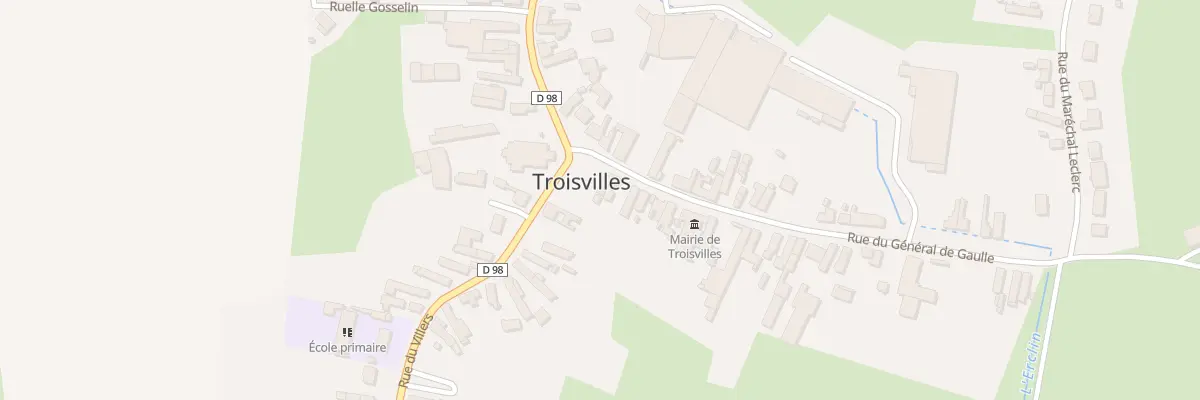 Plan du 2 Rue du Général de Gaulle à Troisvilles