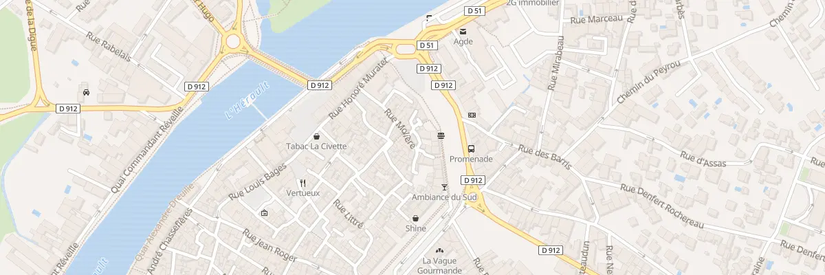 Plan du 21 Rue Moliere à Agde