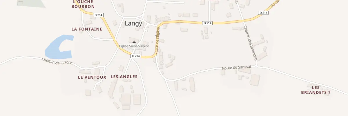 Plan du 3 Rte de Sanssat à Langy
